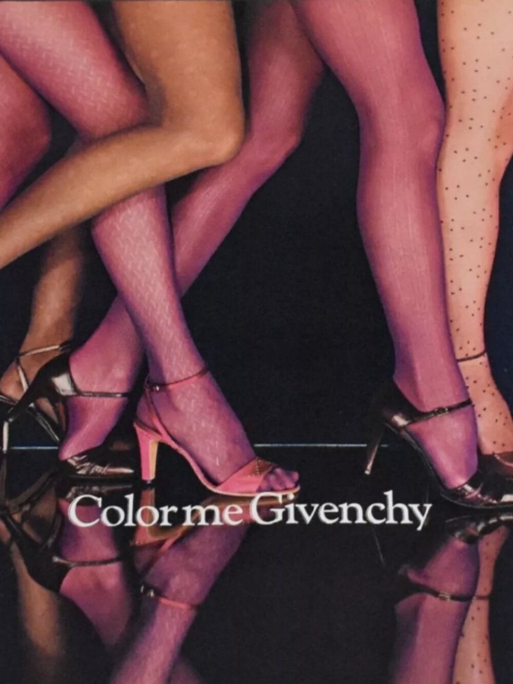 Givenchy Vintage 90s Colourful Tights Pantyhose Sheer Feminine French Designer